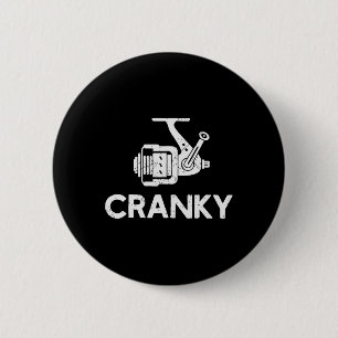 Badge Rond 5 Cm Blague de moulin à pêche drôle et grincheux pour l