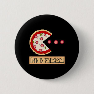 Badge Rond 5 Cm Blague drôle de pizza 
