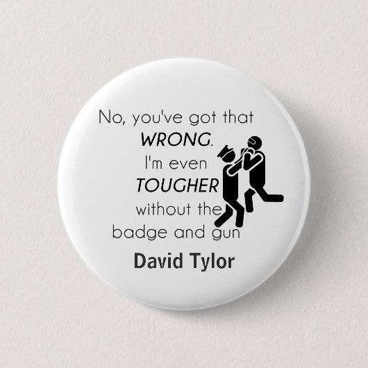 Badge Rond 5 Cm Blagues de flics Cadeaux (Devant)