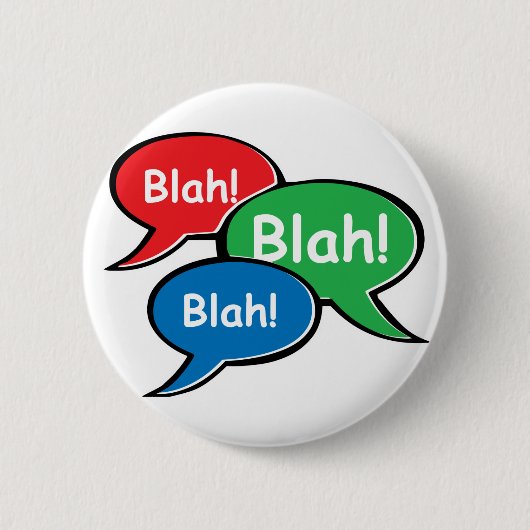 Badge Rond 5 Cm Blah - fade (Devant)