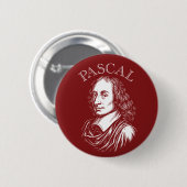 Badge Rond 5 Cm Blaise Pascal Broche ronde (Devant & derrière)