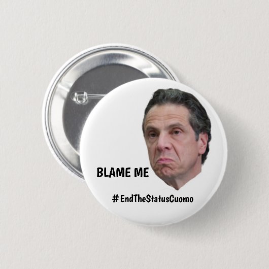 Badge Rond 5 Cm Blâmer Lui (Devant & derrière)