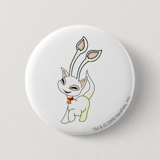 Badge Rond 5 Cm Blanc d'Aisha (Devant)