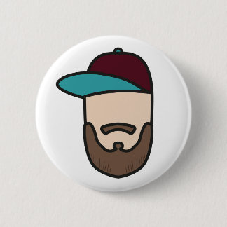 Badge Rond 5 Cm Blanc de bouton de Curlingseb