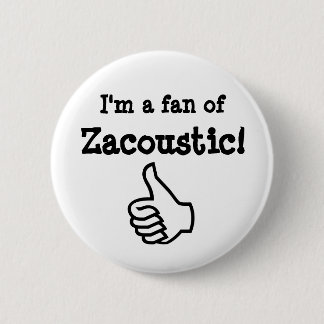 Badge Rond 5 Cm Blanc de bouton de Zacoustic