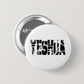 Badge Rond 5 Cm Blanc de cassé de Yeshua (Devant & derrière)