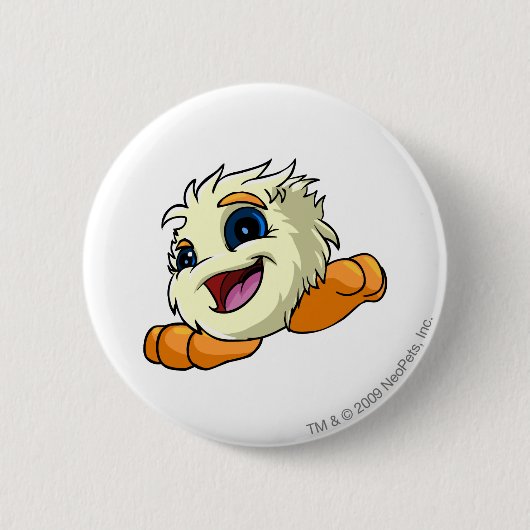 Badge Rond 5 Cm Blanc de JubJub (Devant)
