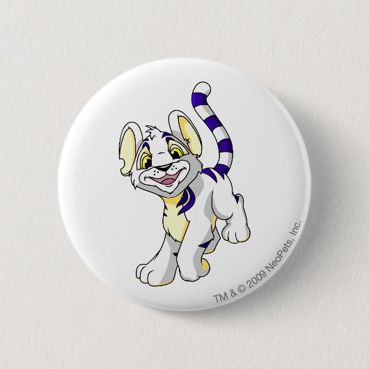 Badge Rond 5 Cm Blanc de Kougra (Devant)