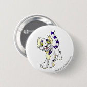 Badge Rond 5 Cm Blanc de Kougra (Devant & derrière)