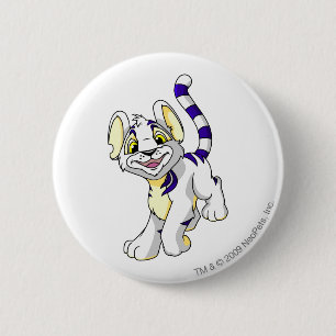 Badge Rond 5 Cm Blanc de Kougra