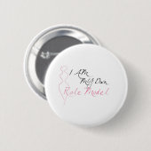 Badge Rond 5 Cm Blanc de modèle (Devant & derrière)