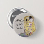 Badge Rond 5 Cm "Blanc de thème de mariage de Nouveau d'art de (Devant & derrière)