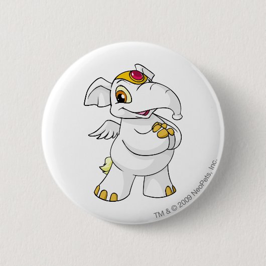 Badge Rond 5 Cm Blanc d'Elephante (Devant)