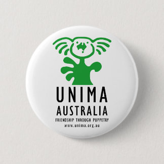 Badge Rond 5 Cm BLANC d'insigne d'UNIMA Australie