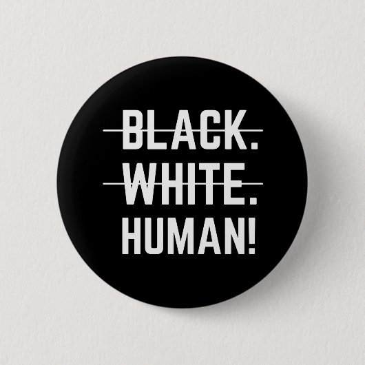 Badge Rond 5 Cm Blanc noir (Devant)