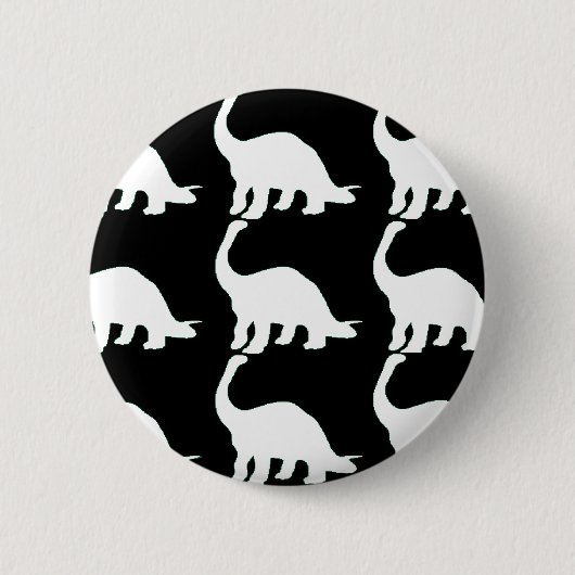 Badge Rond 5 Cm Blanc noir Dinos de n (Devant)