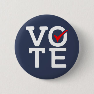 Badge Rond 5 Cm Blanc rouge et bleu vote