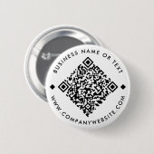 Badge Rond 5 Cm BLANCHE | Bouton Code QR professionnel personnalis (Devant & derrière)