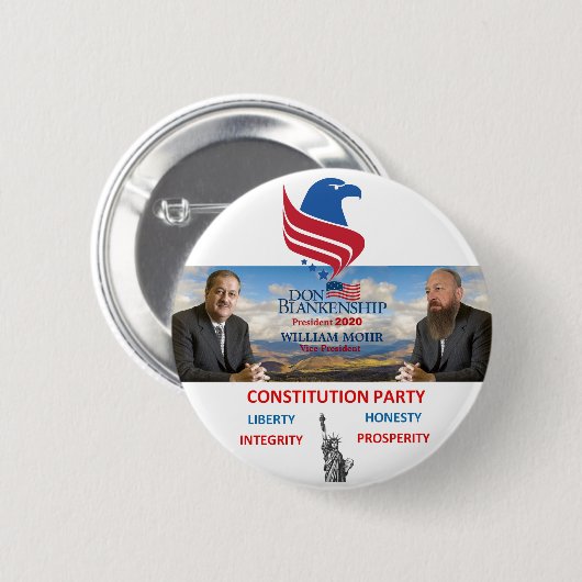 Badge Rond 5 Cm Blankcitizen / Mohr 2020 (Devant & derrière)