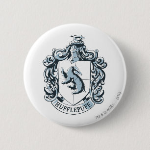 Badge Rond 5 Cm Blason de Poufsouffle Bleu