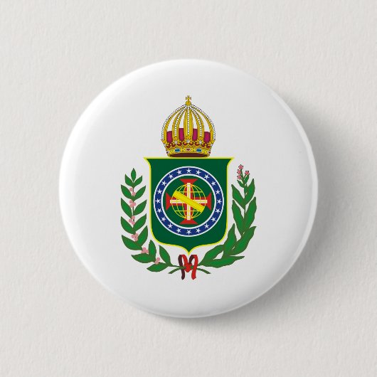 Badge Rond 5 Cm Blason Empire du Brésil (Devant)