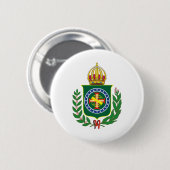 Badge Rond 5 Cm Blason Empire du Brésil (Devant & derrière)