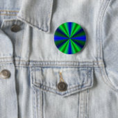 Badge Rond 5 Cm blau grün Regenbogen (En situation)