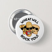 Badge Rond 5 Cm Blé Vous Fera Drôle Puns De Nourriture (Devant & derrière)