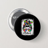 Badge Rond 5 Cm Bleached Be Kind Sensibilisation sur l'autisme Mes (Devant & derrière)