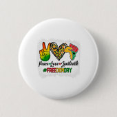 Badge Rond 5 Cm Bleached Peace Love Junet1865 Freedom Day Af (Devant)