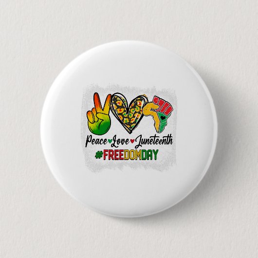 Badge Rond 5 Cm Bleached Peace Love Junet1865 Freedom Day Af (Devant)