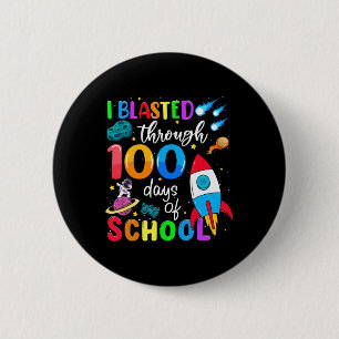 Badge Rond 5 Cm Blessé Pendant 100 Jours D'École 100E Jour Enseign