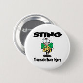 Badge Rond 5 Cm Blessure cérébrale traumatique (Devant & derrière)