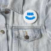 Badge Rond 5 Cm Bleu 1931 classique (En situation)