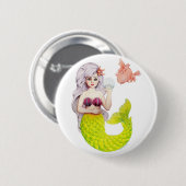 Badge Rond 5 Cm Bleu ciel (Devant & derrière)