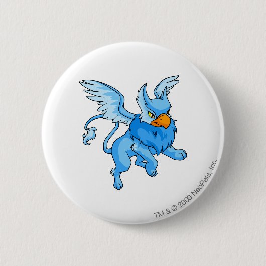 Badge Rond 5 Cm Bleu d'aire (Devant)