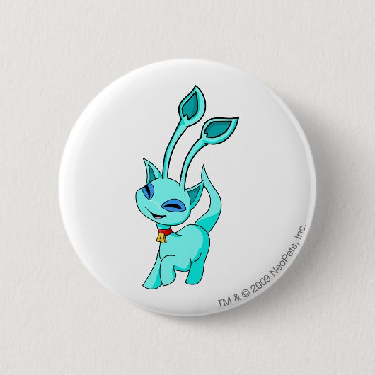Badge Rond 5 Cm Bleu d'Aisha (Devant)