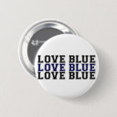 Badge Rond 5 Cm Bleu d'amour (Devant & derrière)