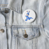 Badge Rond 5 Cm Bleu de Blumaroo (En situation)