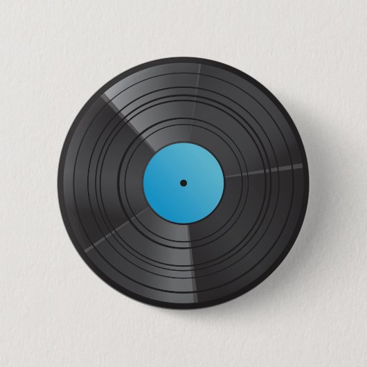 Badge Rond 5 Cm Bleu de bouton de vinyle (Devant)