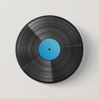 Badge Rond 5 Cm Bleu de bouton de vinyle