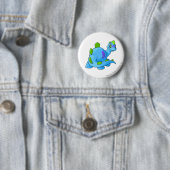 Badge Rond 5 Cm Bleu de Chomby (En situation)