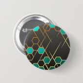 Badge Rond 5 Cm Bleu de Geometrix (Devant & derrière)