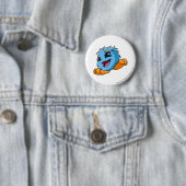 Badge Rond 5 Cm Bleu de JubJub (En situation)