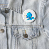 Badge Rond 5 Cm Bleu de Kacheek (En situation)