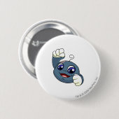 Badge Rond 5 Cm Bleu de Kiko (Devant & derrière)
