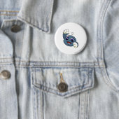 Badge Rond 5 Cm Bleu de Kiko (En situation)