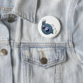 Badge Rond 5 Cm Bleu de Kiko (En situation)