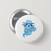 Badge Rond 5 Cm Bleu de Koi (Devant & derrière)