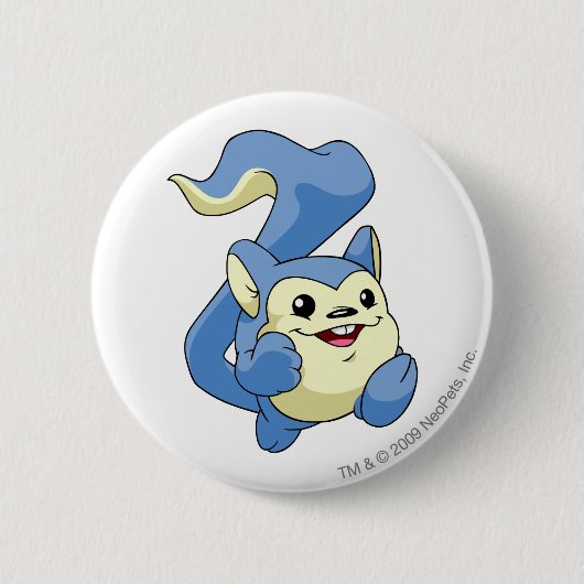 Badge Rond 5 Cm Bleu de Meerca (Devant)
